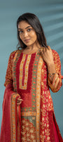 Maroon Shimmer Salwar Suit Set - View 2