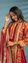 Maroon Shimmer Salwar Suit Set - View 3