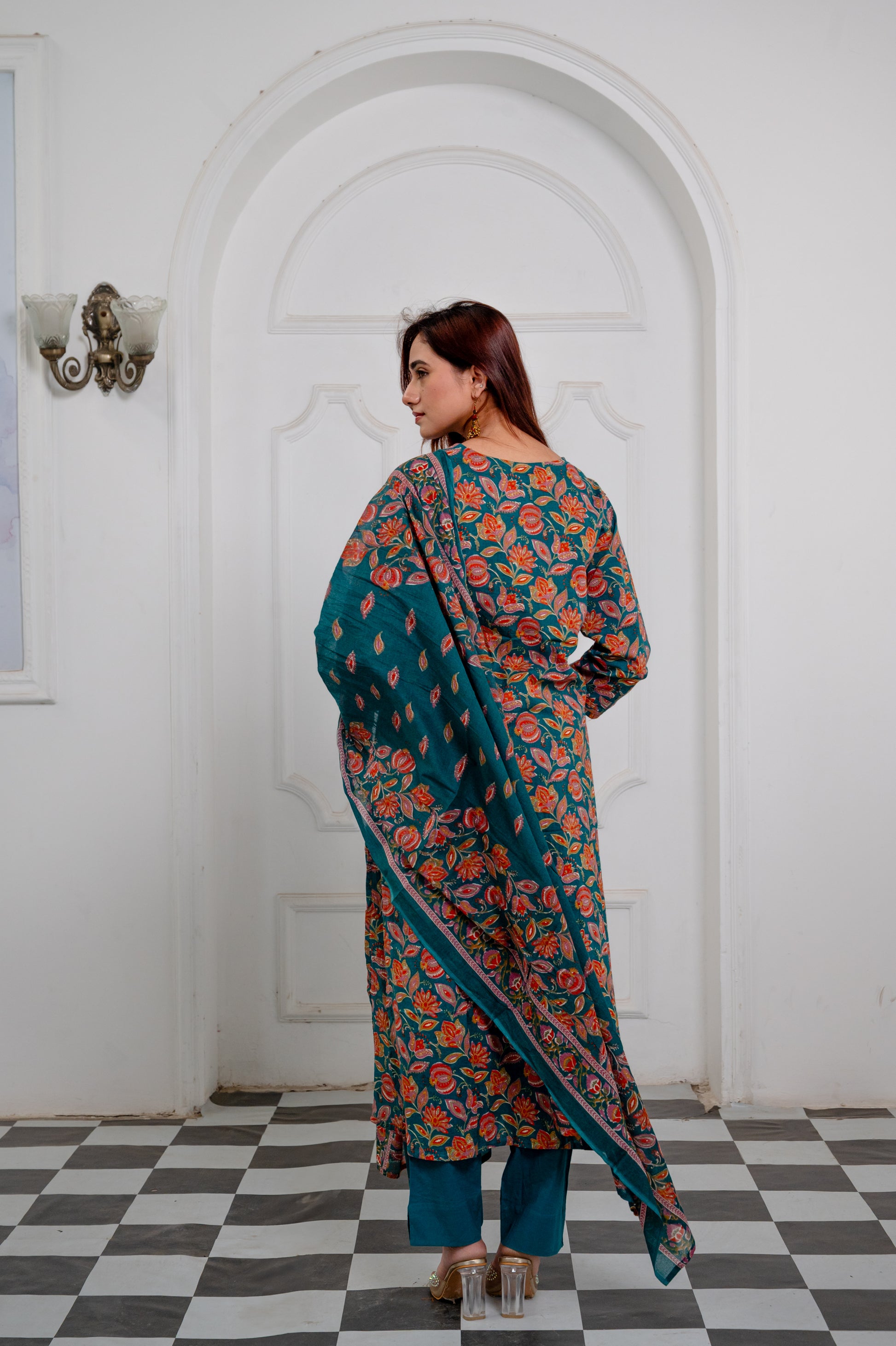 Deep Blue Cotton Suit Set