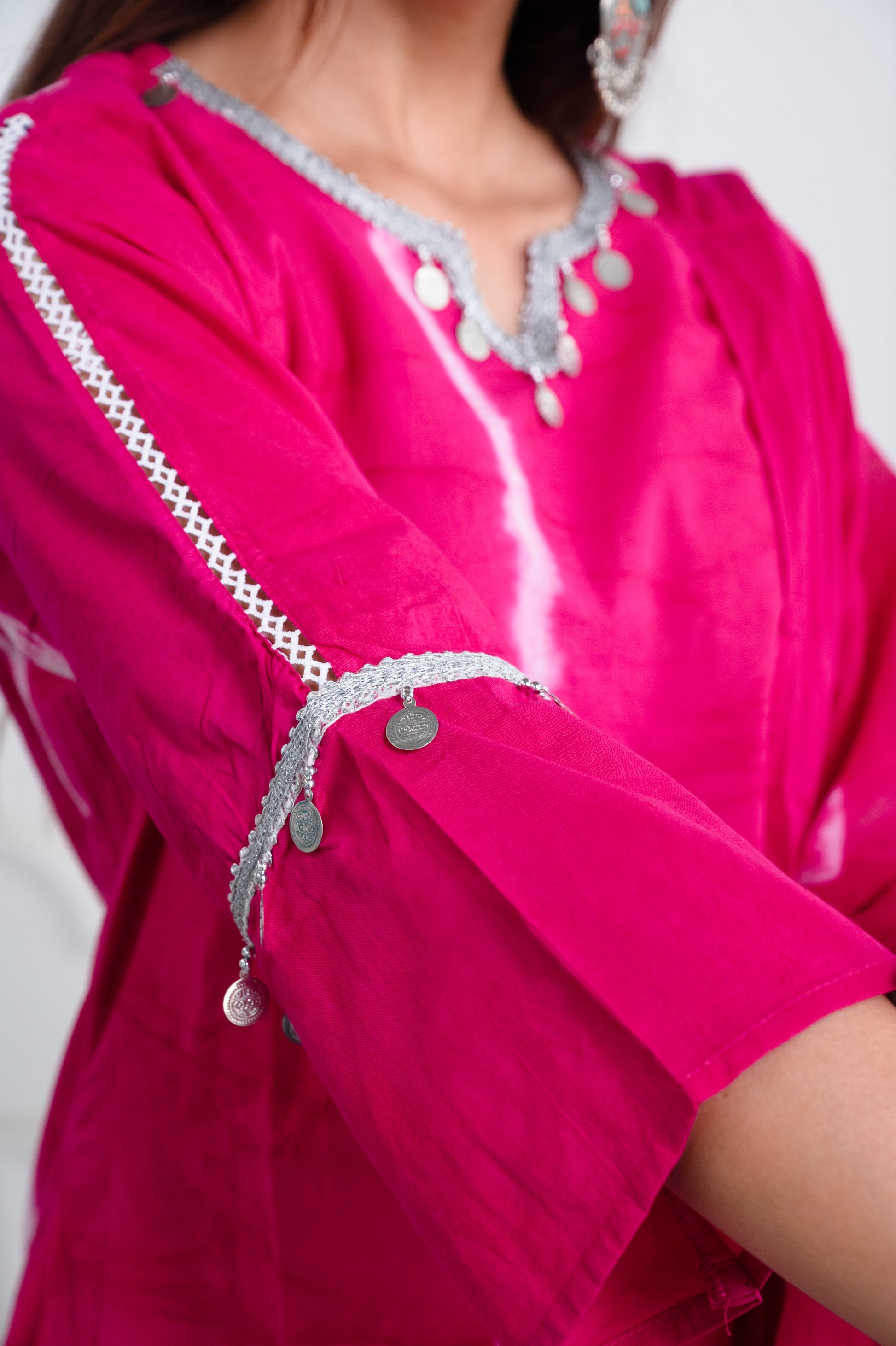 Pink Tie-Dye Cotton Suit Set
