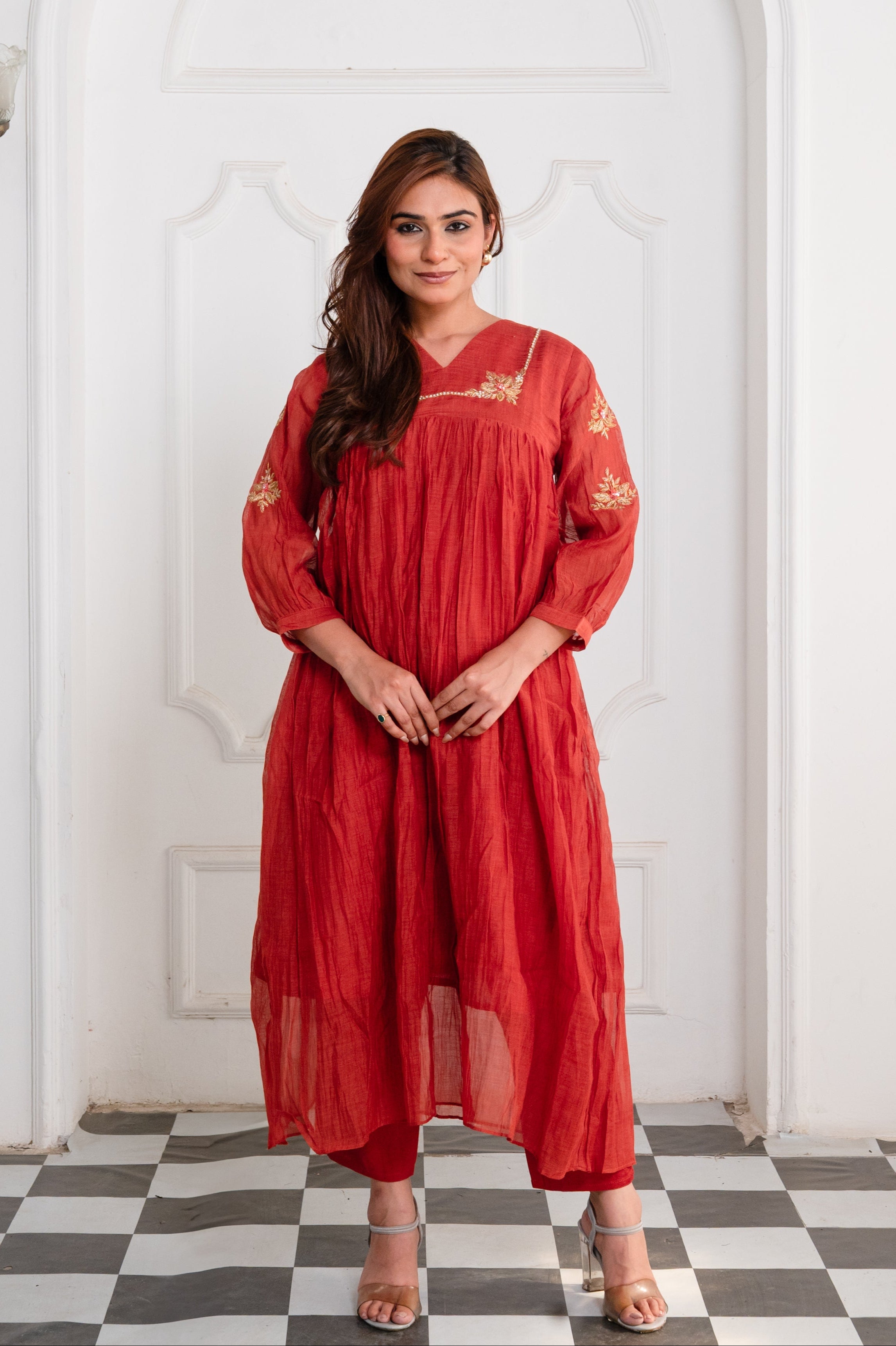 Bright Orange Suit Set