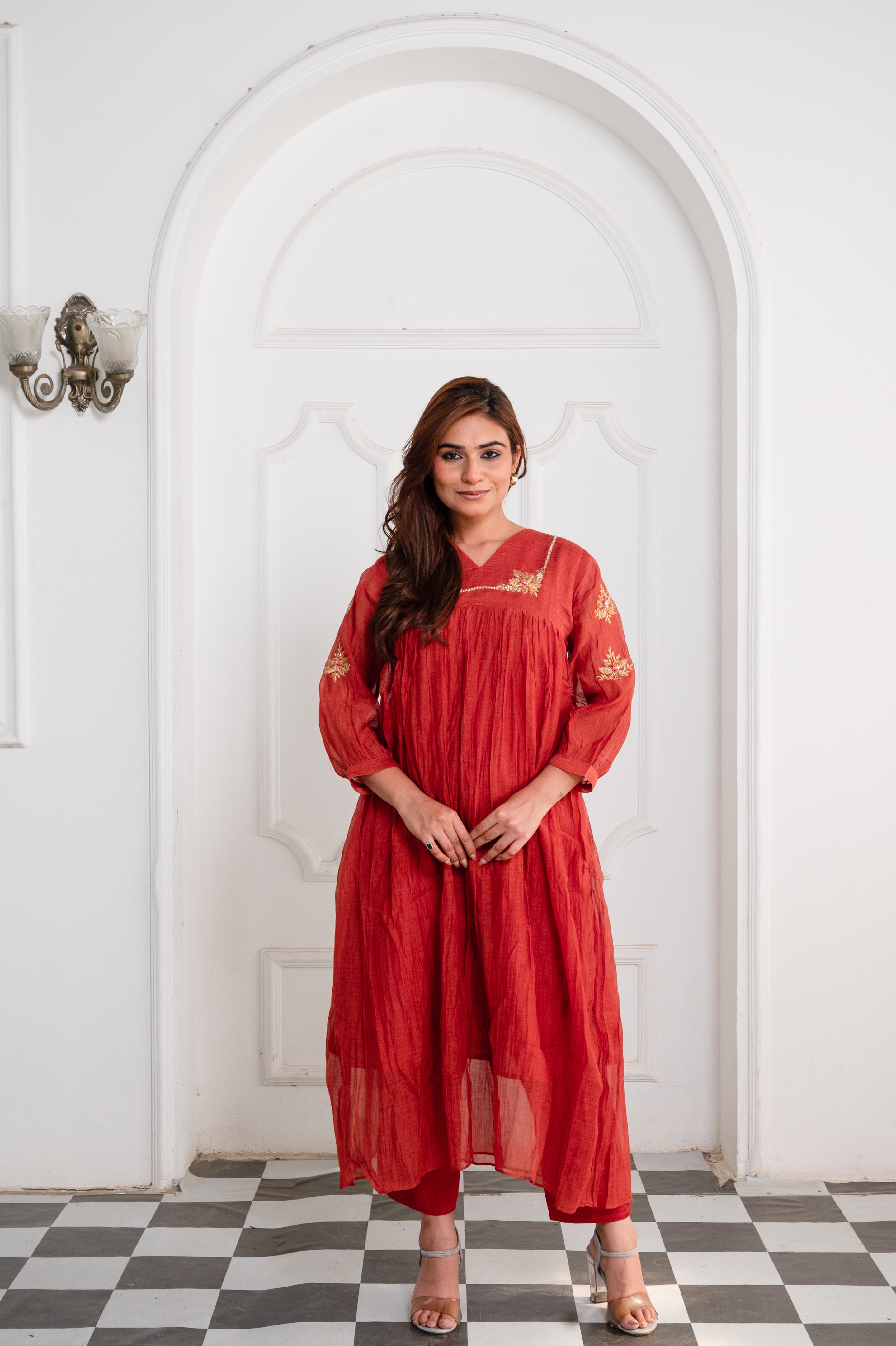 Bright Orange Suit Set