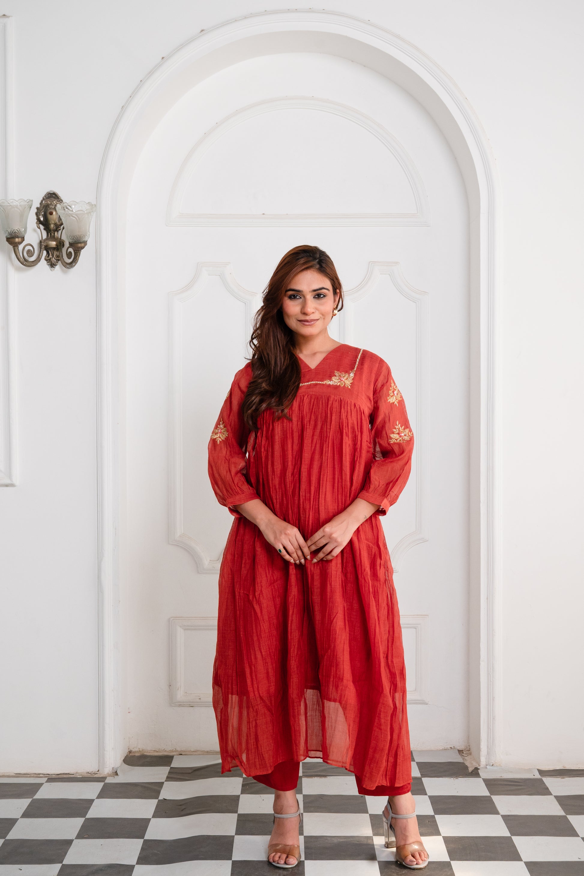 Bright Orange Suit Set