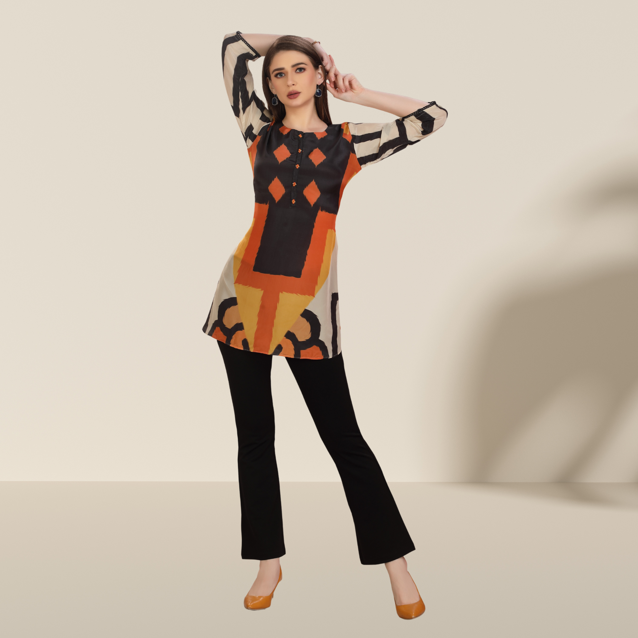 Orange & Black Seiko Co-ord Set