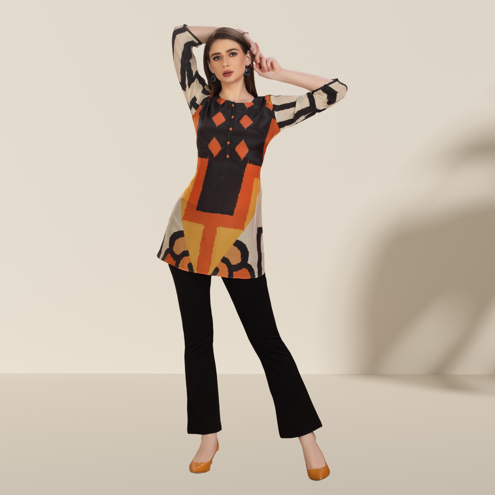 Orange & Black Seiko Co-ord Set